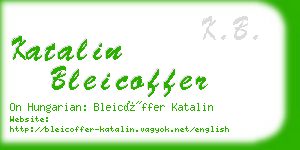 katalin bleicoffer business card